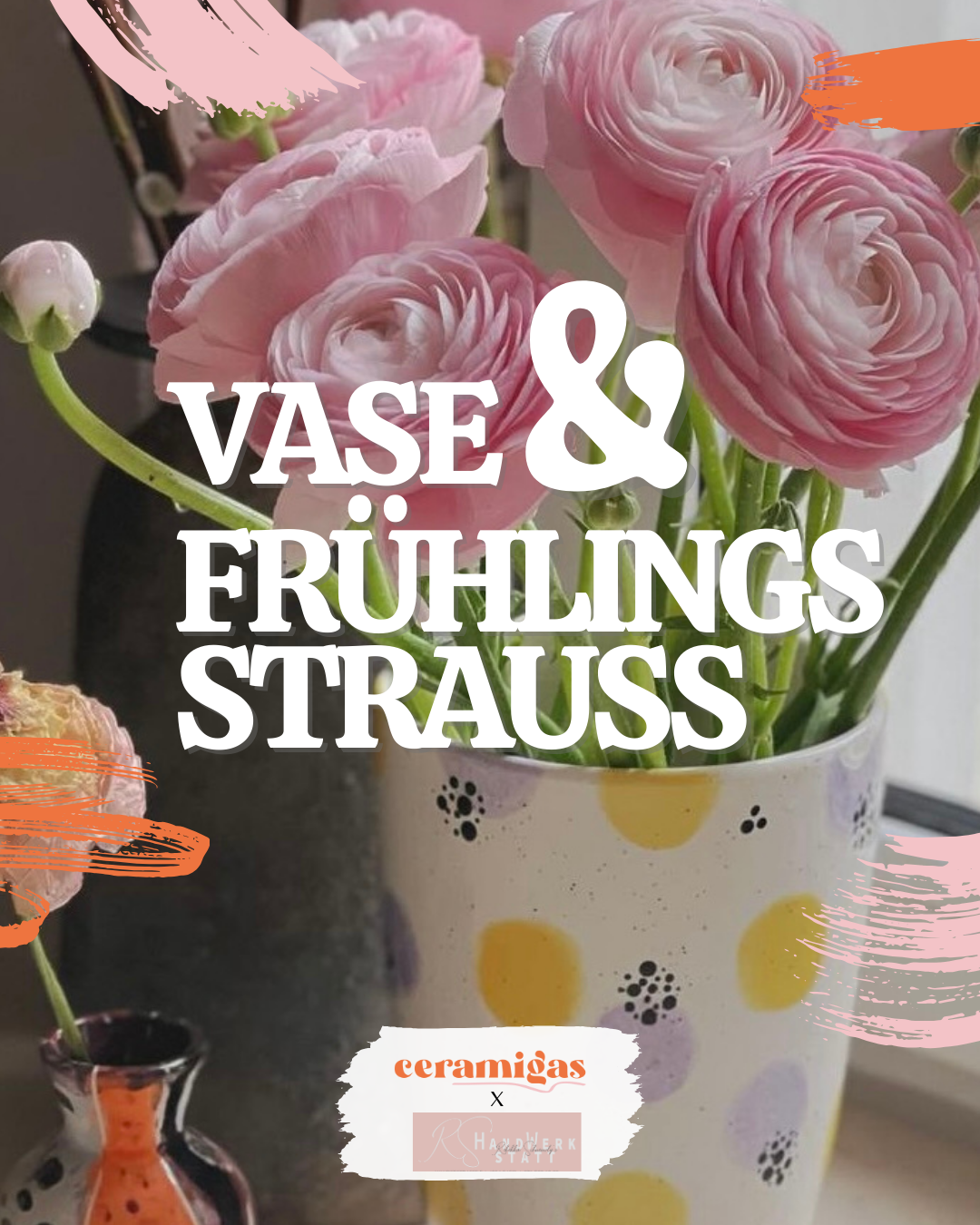 Vase bemalen & Strauss binden