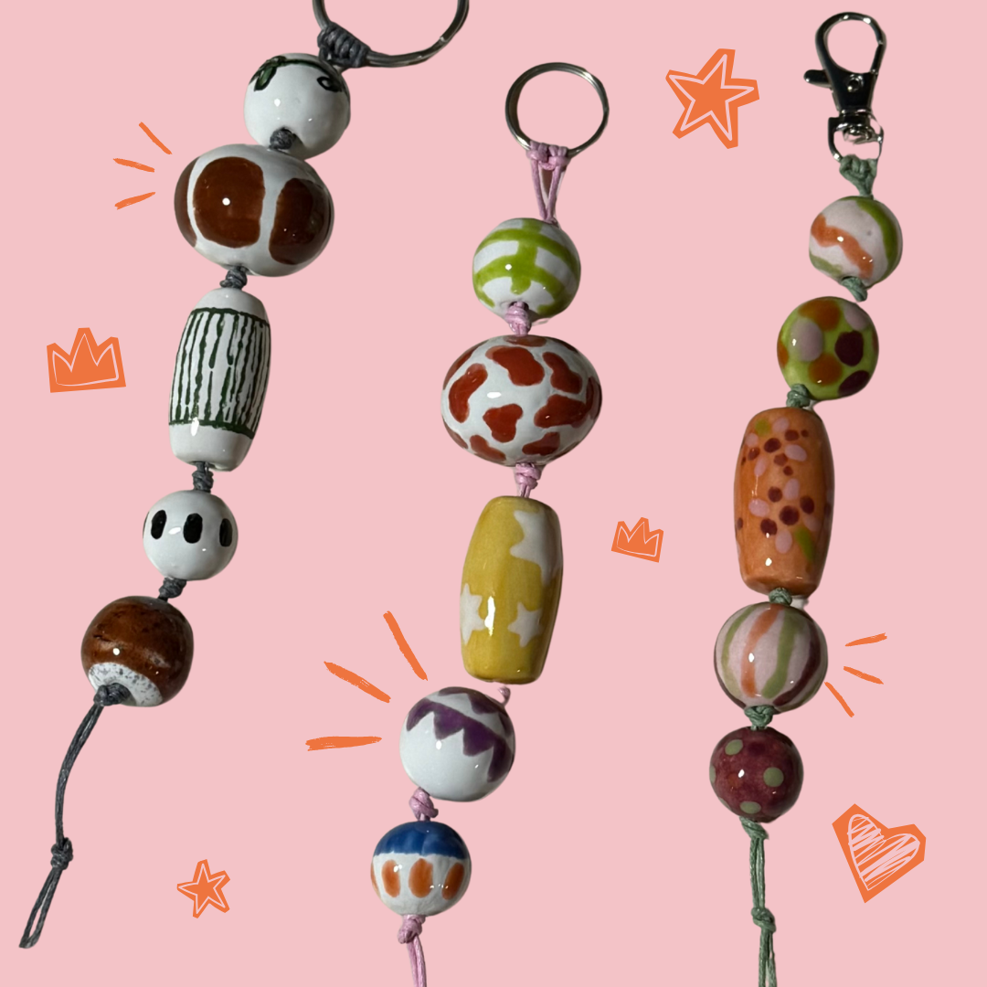Paint & Beads - Gestalte deinen Keramik Schlüsselanhänger
