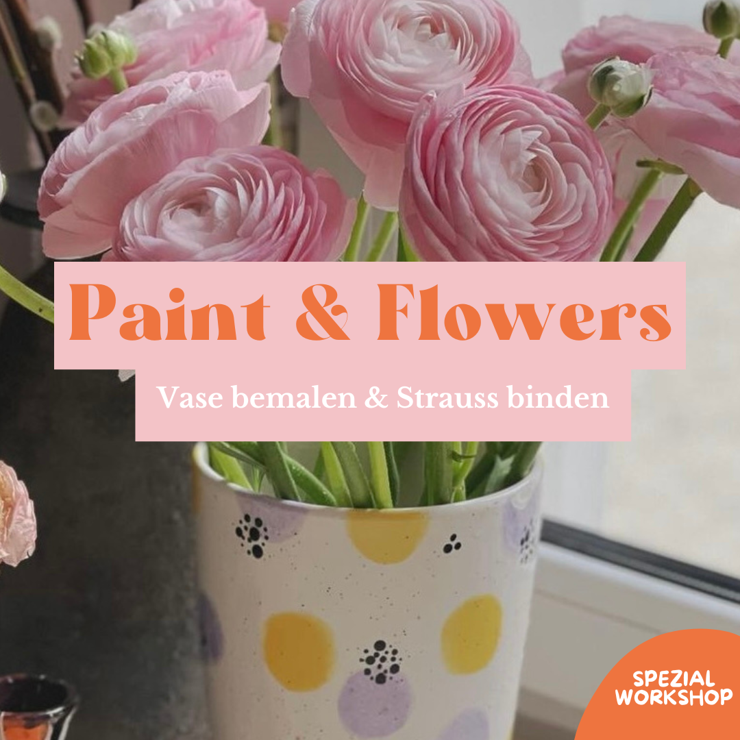 Vase bemalen & Strauss binden
